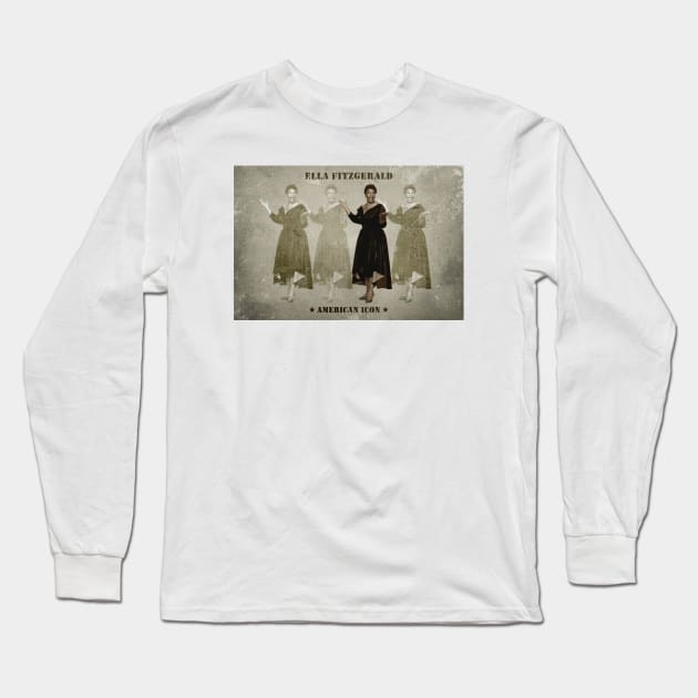 Ella Fitzgerald Long Sleeve T-Shirt by PLAYDIGITAL2020